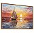 Quadro Decorativo Pintura Barco Sol Mar Pinceladas Tinta Cores - Imagem 4