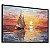 Quadro Decorativo Pintura Barco Sol Mar Pinceladas Tinta Cores - Imagem 1