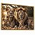 Quadro Decorativo Família Leões Leão Leoa 3 Filhotes Animais Natureza - Imagem 4