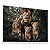Quadro Decorativo Família Leões Leão Leoa 2 Filhotes Fundo Verde Natureza - Imagem 3