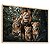 Quadro Decorativo Família Leões Leão Leoa 2 Filhotes Fundo Verde Natureza - Imagem 4
