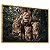 Quadro Decorativo Família Leões Leão Leoa 2 Filhotes Fundo Verde Natureza - Imagem 5