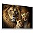 Quadro Decorativo Família Leões Leão Leoa 1 Filhote Animais - Imagem 3