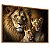Quadro Decorativo Família Leões Leão Leoa 1 Filhote Animais - Imagem 2