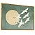 Quadro  Decorativo Pássaros Voadores Brancos Lua Gravura Japonesa - Imagem 4