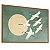 Quadro  Decorativo Pássaros Voadores Brancos Lua Gravura Japonesa - Imagem 3