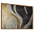 Quadro Decorativo Abstrato Tons Preto Dourado Branco Luxo - Imagem 5