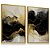 Quadro Abstrato Tons Preto Dourado Efeito Mármore Moderno - Imagem 3