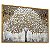 Quadro Decorativo Árvore da Vida Folhas Douradas Marrom Branca Natureza - Imagem 4