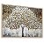 Quadro Decorativo Árvore da Vida Folhas Douradas Marrom Branca Natureza - Imagem 5