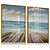 Quadro Decorativo Praia Mar Céu Nuvens Desenho Pier Oceano - Imagem 3