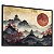 Quadro Decorativo Paisagem Oriental Japonesa Templo Japonês Por do Sol - Imagem 1