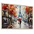 Quadro Decorativo Cidade Paris Pintura Torre Eiffel Casal Guarda Chuva - Imagem 2