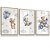 Quadro Decorativo Infantil Ursinho Azul Lua Aviãzinho Balão Nuvens kit 3 - Imagem 2