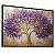 Quadro Decorativo Árvore da Vida Dourado Lilás Pintura Gold Lindo - Imagem 1