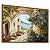 Quadro Decorativo Paisagem a Beira Mar Pintura Vilarejo Flores Rua - Imagem 3