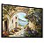 Quadro Decorativo Paisagem a Beira Mar Pintura Vilarejo Flores Rua - Imagem 1