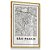 Quadro Decorativo Mapa Cidade São Paulo Nome de Ruas Retangular Brasil - Imagem 3