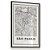 Quadro Decorativo Mapa Cidade São Paulo Nome de Ruas Retangular Brasil - Imagem 1