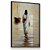 Quadro Decorativo Jesus Caminhando Sobre Água Pintura Tons Claros Barco - Imagem 1