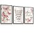 Quadro Decorativo Borboletas Rosa Dourado Nome Personalizado Oração Santo Anjo Kit 3 Quadros - Imagem 4