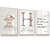 Quadro Decorativo Nome Personalizado Salmos Ovelinha Rosa Estrelas Kit 3 Quadros - Imagem 1
