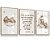 Quadro Decorativo Infantil Ursinho Bege Dormindo Nuvem Lua Estrelas Oração Santo Anjo Kit 3 Quadros - Imagem 2