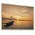 Quadro Decorativo Barco Praia Mar Oceano Por do Sol Natureza - Imagem 2