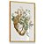 Quadro Decorativo Anatomia do Coração Medicina Consultório Flores Tons Verdes - Imagem 2