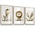 Quadro Decorativo Infantil Animais Zebrinha Elefantinho Leãozinho Selva Safari kit 3 - Imagem 3
