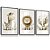 Quadro Decorativo Infantil Animais Zebrinha Elefantinho Leãozinho Selva Safari kit 3 - Imagem 4