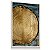 Quadro Decorativo Abstrato Anel de Tronco Árvore Tons Dourado Azul Círculos - Imagem 2