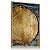 Quadro Decorativo Abstrato Anel de Tronco Árvore Tons Dourado Azul Círculos - Imagem 3