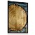 Quadro Decorativo Abstrato Anel de Tronco Árvore Tons Dourado Azul Círculos - Imagem 1