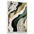 Quadro Decorativo Abstrato Moderno Tons Verde Dourado Branco Líquido - Imagem 2