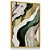 Quadro Decorativo Abstrato Moderno Tons Verde Dourado Branco Líquido - Imagem 1