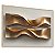 Quadro Decorativo Abstrato Gold Tons Dourado Curvas Linhas Ondas - Imagem 3
