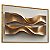 Quadro Decorativo Abstrato Gold Tons Dourado Curvas Linhas Ondas - Imagem 1