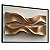 Quadro Decorativo Abstrato Gold Tons Dourado Curvas Linhas Ondas - Imagem 4