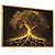 Quadro Decorativo Árvore da Vida Tons Preto Dourado Raízes Natureza - Imagem 4