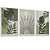 Quadro Decorativo Art Boho Botânica Folhas Verdes Abstrato Moderno Kit 3 Quadros - Imagem 1