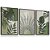 Quadro Decorativo Art Boho Botânica Folhas Verdes Abstrato Moderno Kit 3 Quadros - Imagem 2