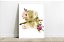 Quadro  Decorativo Nutrição Nutricionista Cintura Saúde Corpo Feminino Fita Métrica Flores Rosas - Imagem 1