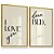 Quadro Decorativo Kit 2 Frase Querida Cama Eu te Amo I love You Dear Bed - Imagem 2