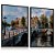 Quadro Decorativo Cidade de Amsterdã Holanda Amsterdam Ponto Turístico Ponte Rio Canal - Imagem 1