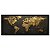 Quadro Decorativo Mapa Mundi Países Cidades Tons Preto 103x53 VIDRO - Imagem 1
