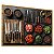 Quadro Decorativo Temperos Folhas Tomate Facas Churrasco Mise en place - Imagem 3