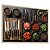 Quadro Decorativo Temperos Folhas Tomate Facas Churrasco Mise en place - Imagem 5