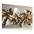 Quadro  Decorativo Abstrato Ondas Dourado Branco Arte - Imagem 3