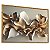 Quadro  Decorativo Abstrato Ondas Dourado Branco Arte - Imagem 5